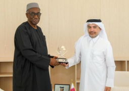 Justice Jallow with Qatari Justice offc 